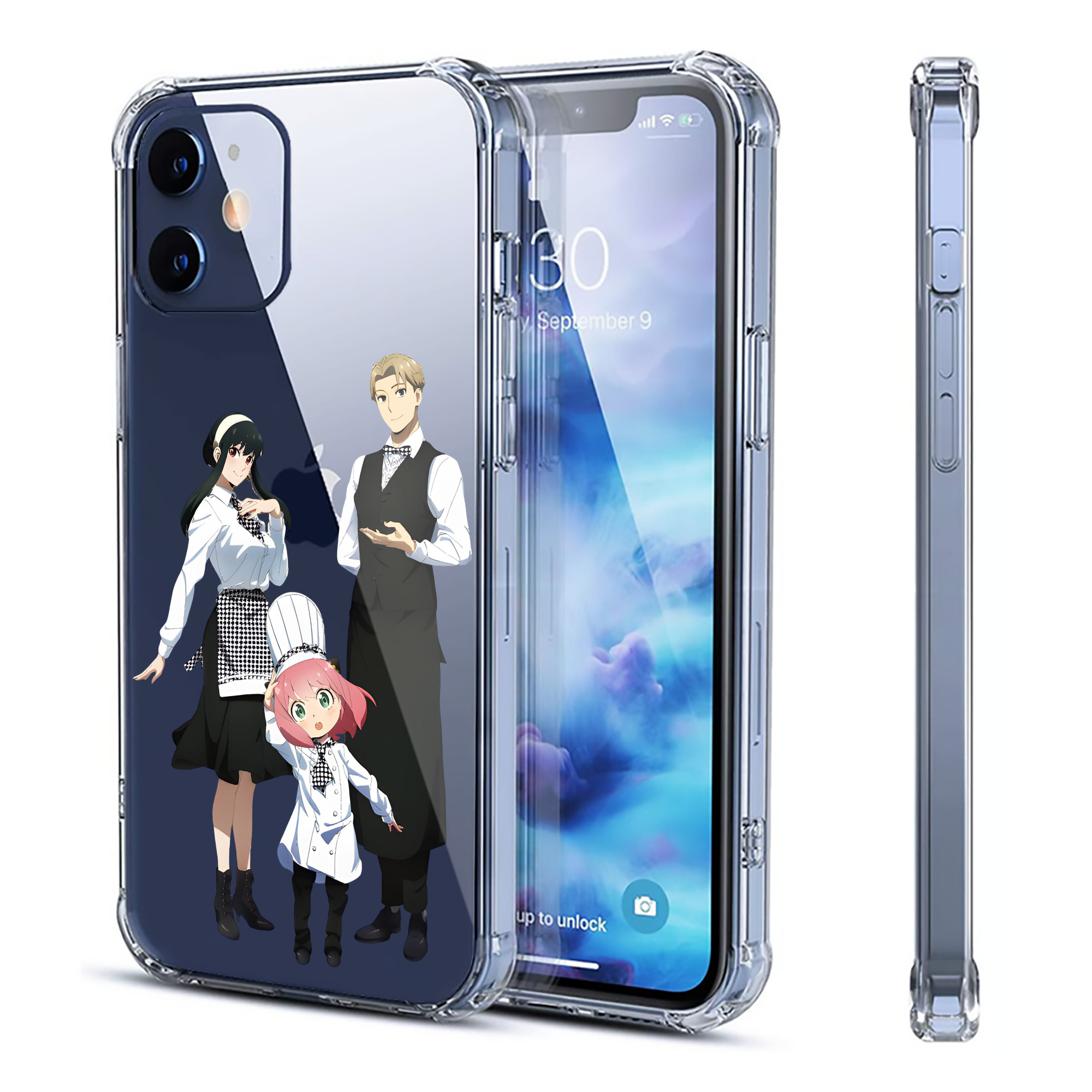 （画像用） SPY×FAMILY间谍家家酒 【iPhone 12シリーズ対応】透明スマホケース（クリアソフトケース）